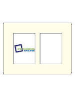 6x8 2-Window Portrait Cream Mat