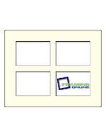 4x6 4-Window Cream Mat