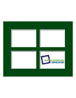 5x7 4-Window Green Mat