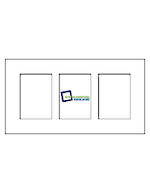 8x10 3-Window White Mat