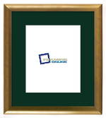 8"x10" Gold Frame Green Mat 802gbr264