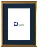 12"x18" Gold Frame Blue Mat 802gbr