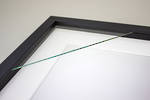 100x100mm 4-Window Black Box Frame White Mat 52sb