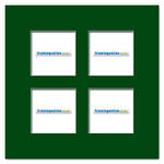100x100mm 4-Window Green Mat