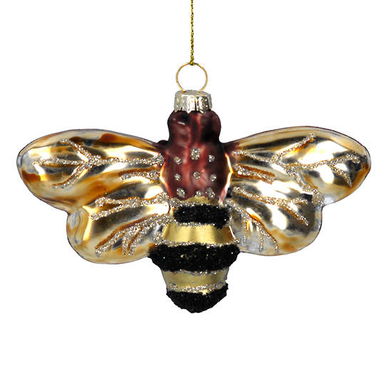 Glass Bee, Painted 6x10cm