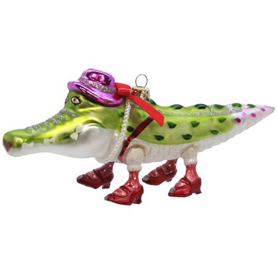 Glass Painted Alligator 17cm
