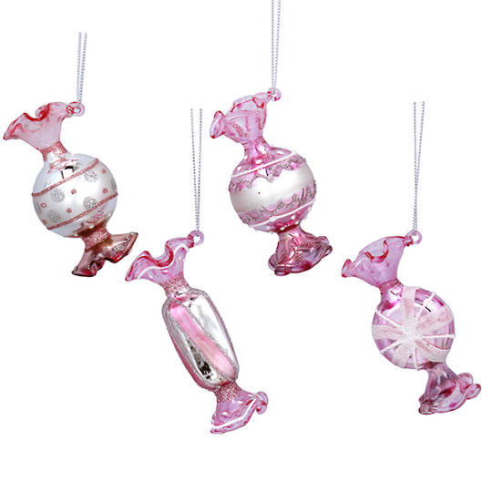 Glass Pink Sweets 8x4cm SOLD OUT
