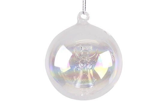 Glass Ball Iridescent, Angel Inside