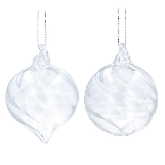 GlassBall or Drop Clear, Ripple 8cm