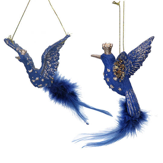 Resin Cobalt Starlight Bird 7cm