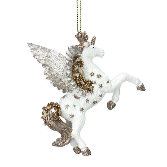 Resin Cream & Gold Starlight Unicorn 9cm