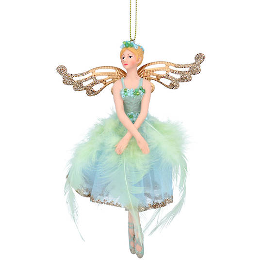 Resin Fabric Paua Fairy 15cm