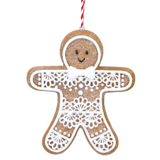 Resin Noel Gingerbread Man 8cm, Lace *ETA NOV