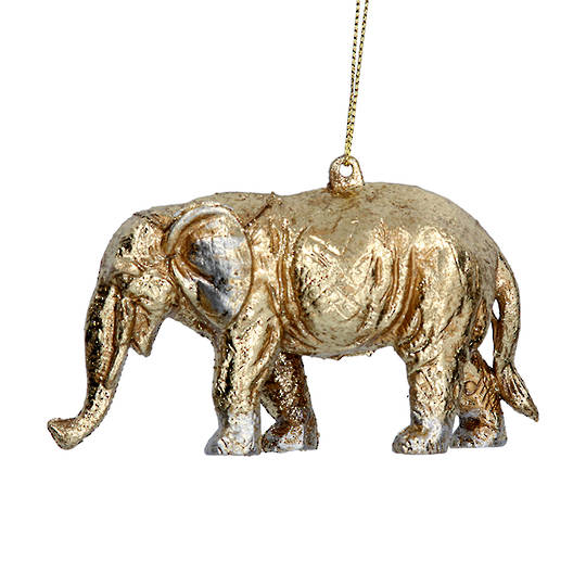 Acrylic Gold Elephant 11cm
