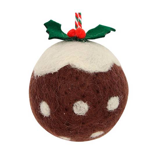 Wool Christmas Pudding 6cm *ETA NOV