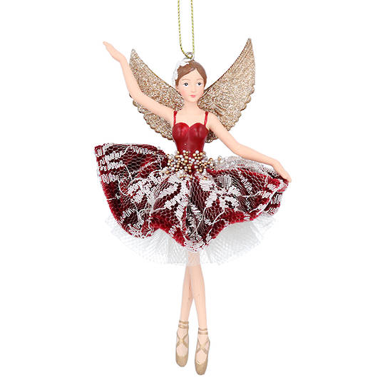 Resin Lace Lux Burgundy Fairy 15cm