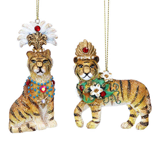 Resin Tiger with Crown 9cm