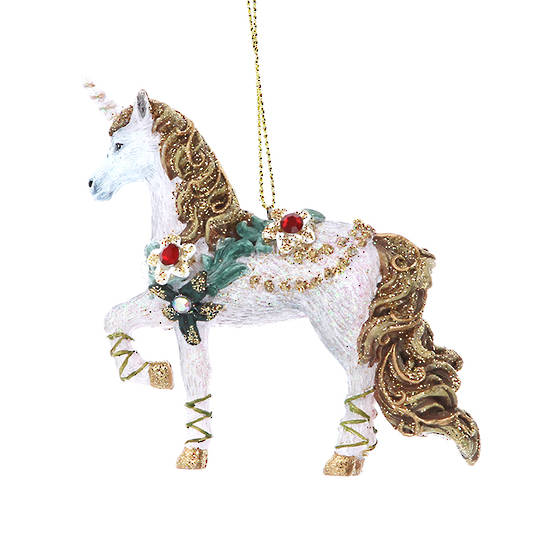 Resin Unicorn with Flower 10cm