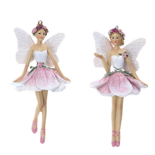 Resin Dusty Pink Flower Pixie 10cm