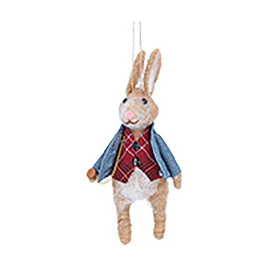 Wool Rabbit in Waistcoat 17cm