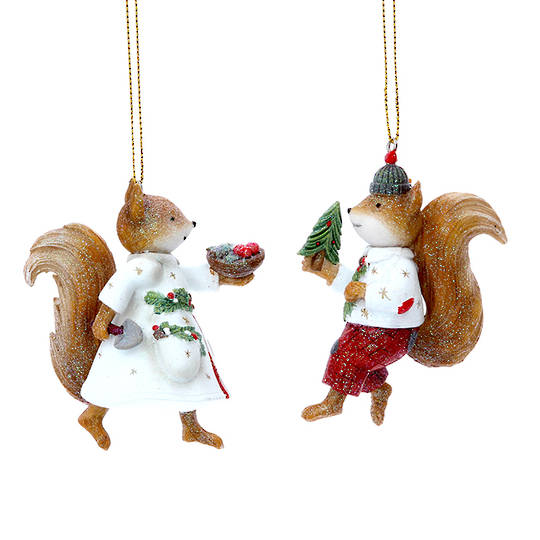 Resin Mr/Mrs Squirrel 9cm