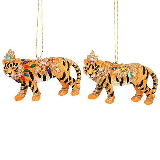 Resin Jeweled Tiger 8cm