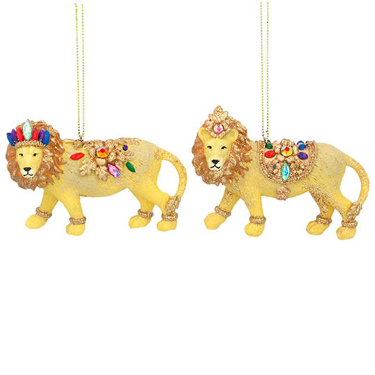 Resin Jeweled Lion 9cm