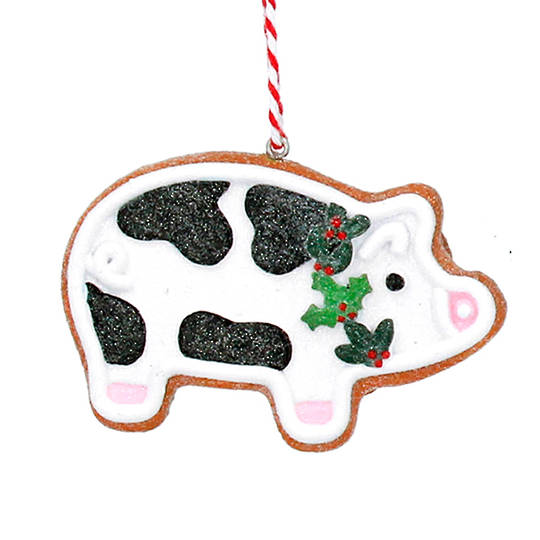 Resin Farm Gingerbread Pig 7cm