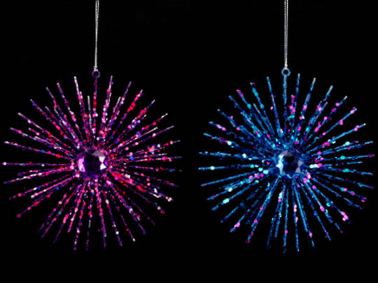 Wire Glitter Fuchsia Starburst