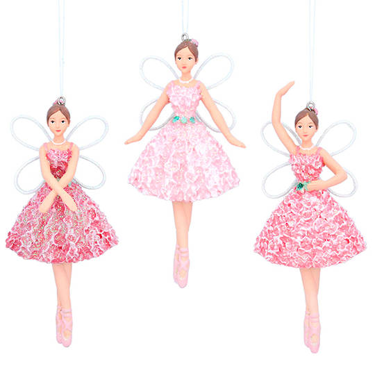 Resin Pink Hydrangea Fairy 11cm