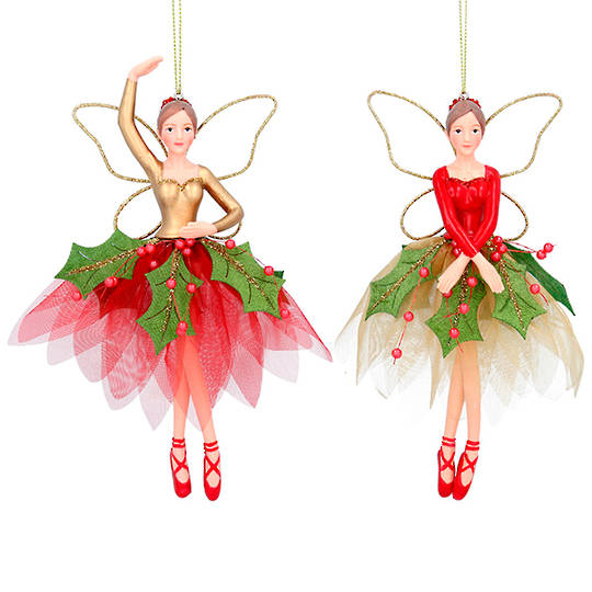 Resin Sheer Fabric Holly Fairy Large 18cm