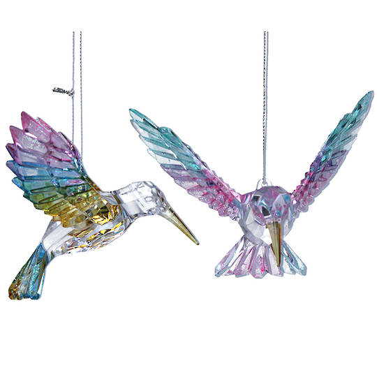 Rainbow Acrylic HummingBird 12cm