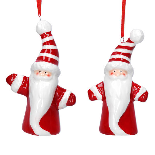 Ceramic Noel Red and White Santa 6cm