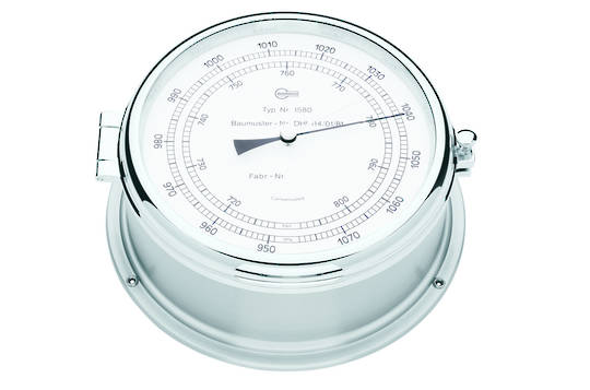 BM Marine Professional Chrome, Barometer & Clock Set 2