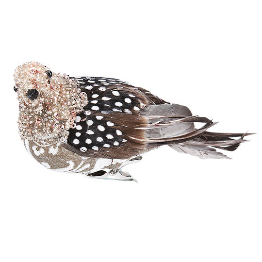 BirdClip Bead Feather Partridge 18cm