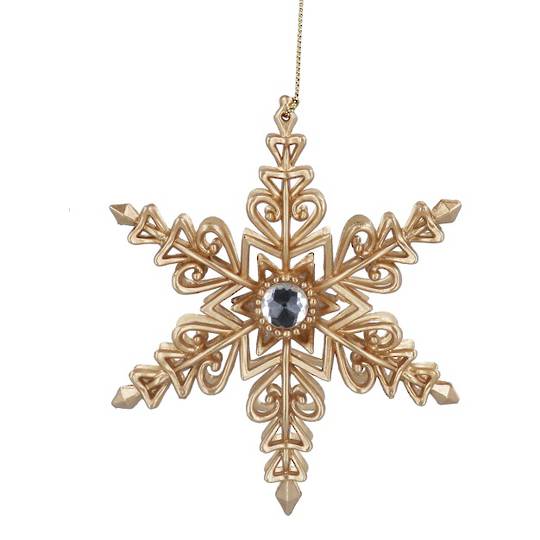 Acrylic Gold Snowflake, Star Centre 12cm *ETA NOV