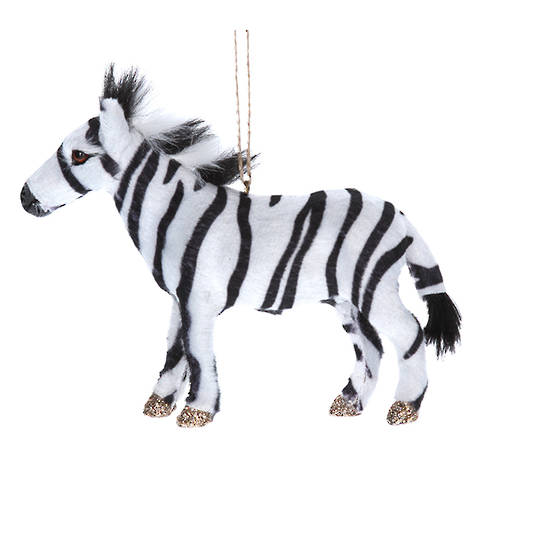Faux Fur Zebra 13cm