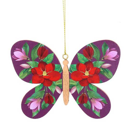 Wood Magnolia Butterfly, Purple 10cm *ETA NOV