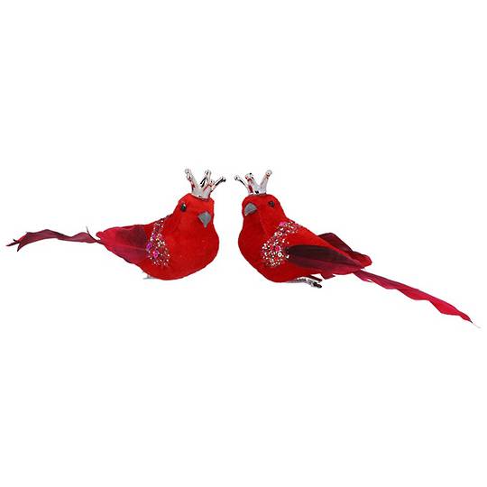 BirdClip Flock Red with Crown 17cm *ETA NOV