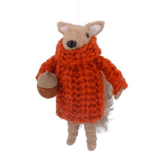 Wool Squirrel, Orange Jumper 11cm *ETA NOV