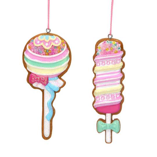 Resin Gingerbread LollyPop 13cm