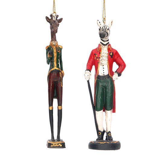 Resin Gentleman Giraffe or Zebra 15cm