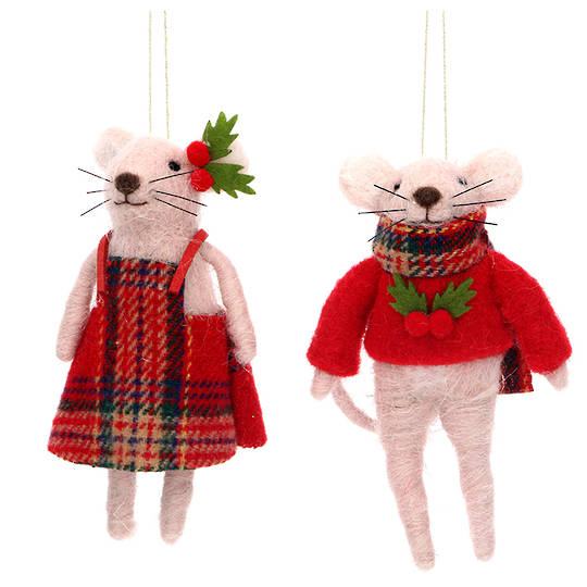 Wool Mr or Mrs Mouse 12cm SOLD OUT