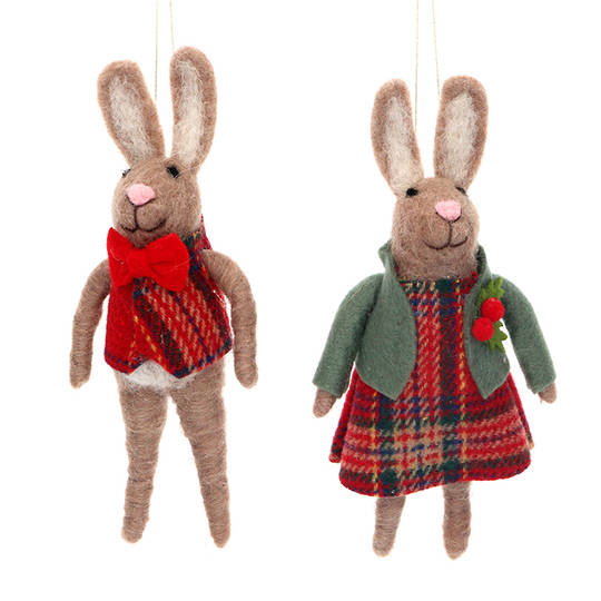 Wool Mr or Mrs Hare 15cm SOLD OUT