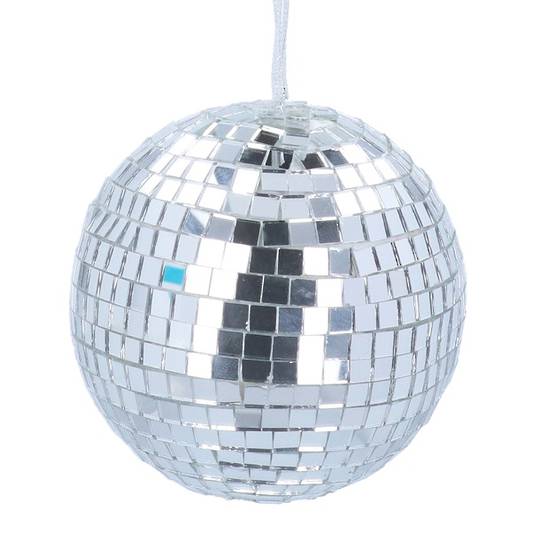 Glass Mirror Ball, Silver 8cm *ETA NOV