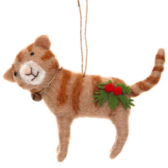 Wool Xmas GingerCat 11cm SOLD OUT