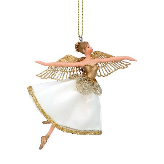 Resin Fabric Rococo Fairy, White Skirt, Gold Top 13cm *ETA NOV