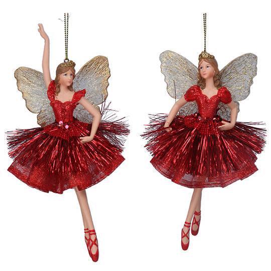 Resin Fairy Princess Red Dress 17cm