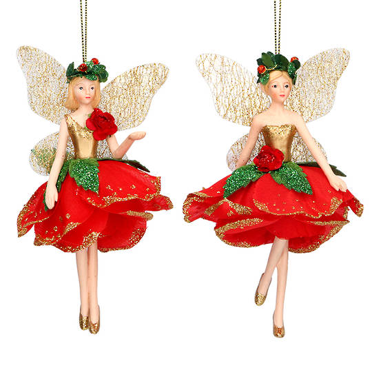 Resin Fairy Red Rose Dress 13cm SOLD OUT
