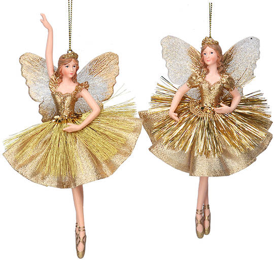 Resin Fairy Princess Gold Dress 17cm